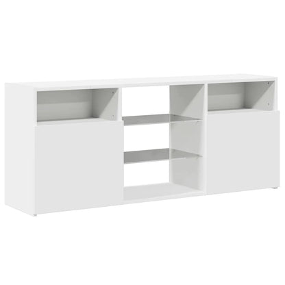 TV-Schrank mit LED-Leuchten Weiß 120x30x50 cm