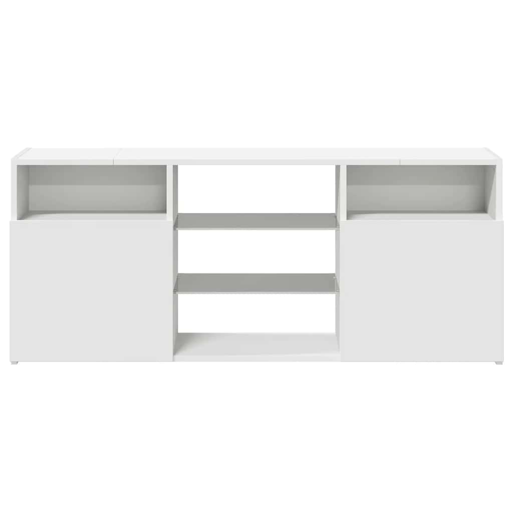 TV-Schrank mit LED-Leuchten Weiß 120x30x50 cm