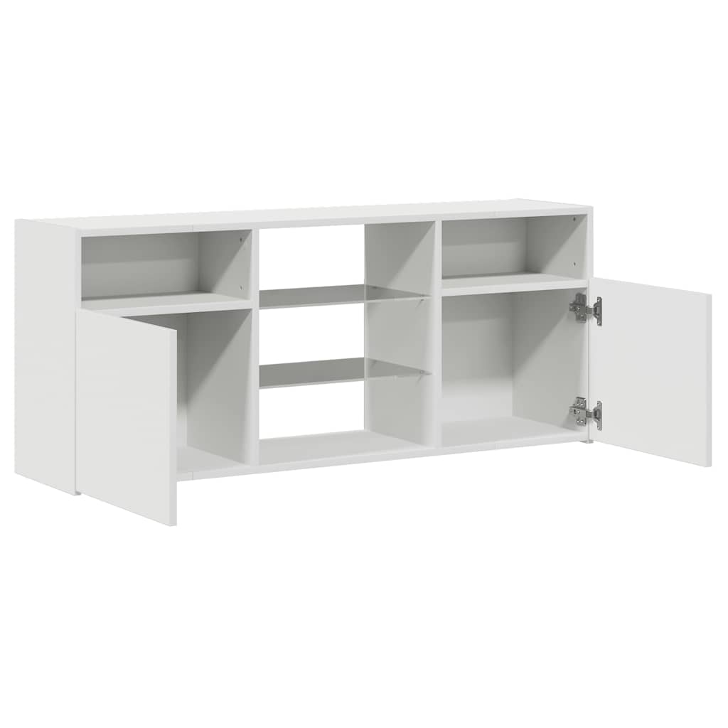 TV-Schrank mit LED-Leuchten Weiß 120x30x50 cm