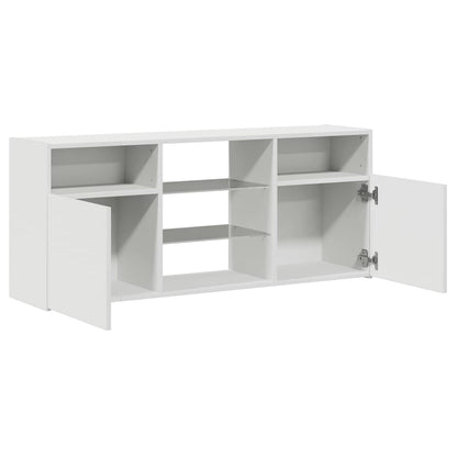 TV-Schrank mit LED-Leuchten Weiß 120x30x50 cm