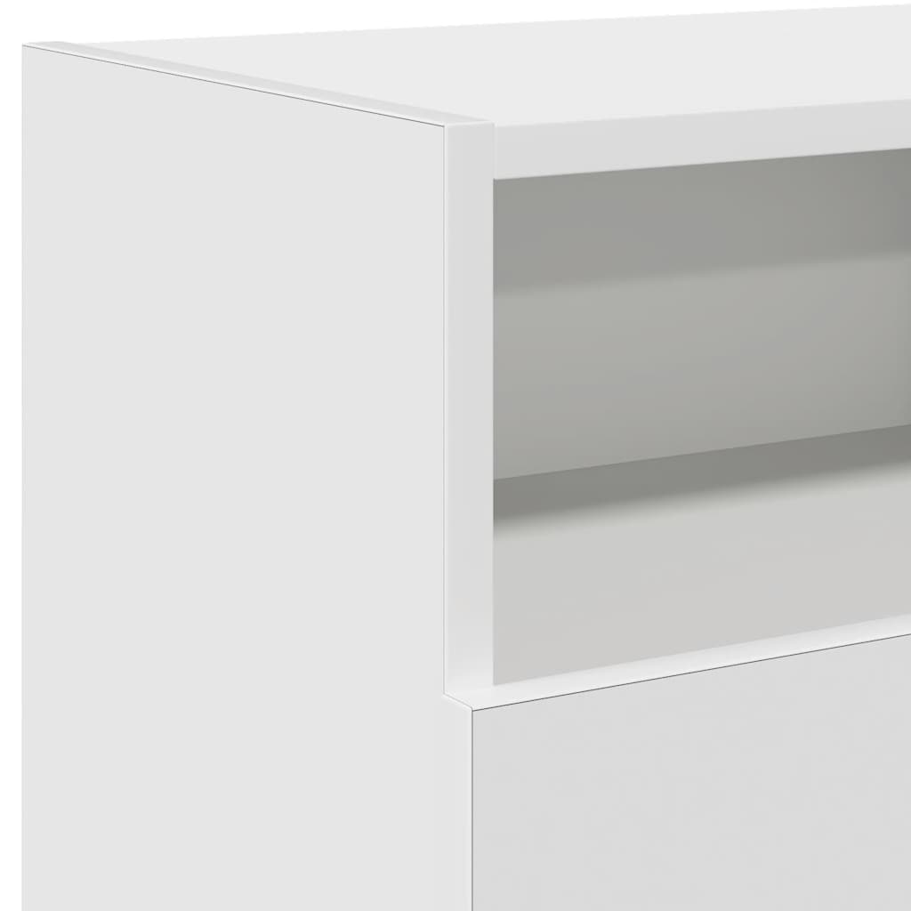 TV-Schrank mit LED-Leuchten Weiß 120x30x50 cm