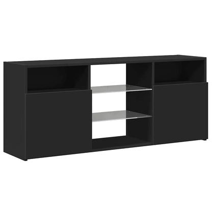TV-Schrank mit LED-Leuchten Schwarz 120x30x50 cm
