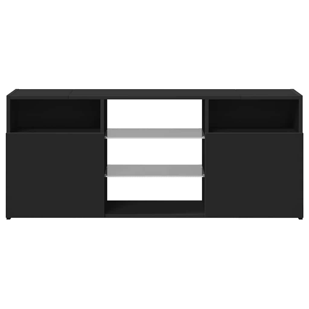 TV-Schrank mit LED-Leuchten Schwarz 120x30x50 cm