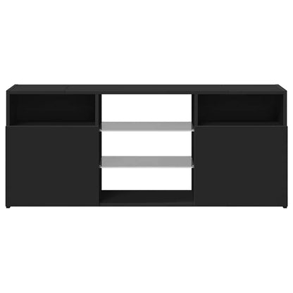 TV-Schrank mit LED-Leuchten Schwarz 120x30x50 cm