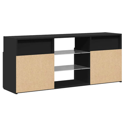 TV-Schrank mit LED-Leuchten Schwarz 120x30x50 cm