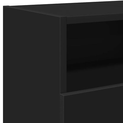 TV-Schrank mit LED-Leuchten Schwarz 120x30x50 cm