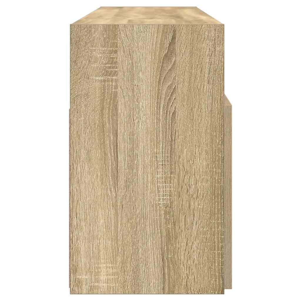 TV-Schrank mit LED-Leuchten Sonoma-Eiche 120x30x50 cm