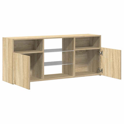 TV-Schrank mit LED-Leuchten Sonoma-Eiche 120x30x50 cm