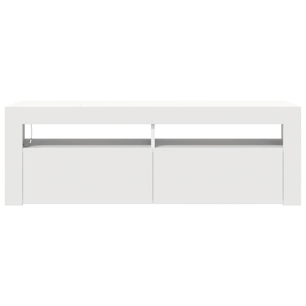 TV-Schrank mit LED-Leuchten Weiß 120x35x40 cm