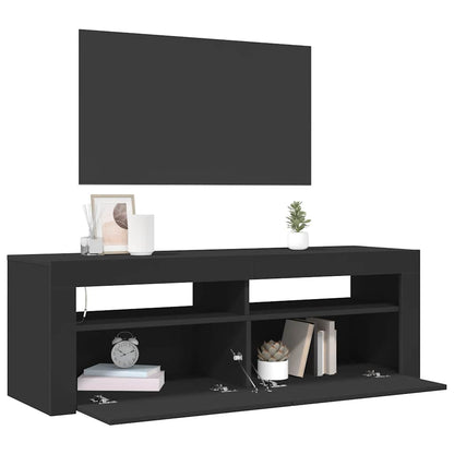 TV-Schrank mit LED-Leuchten Schwarz 120x35x40 cm