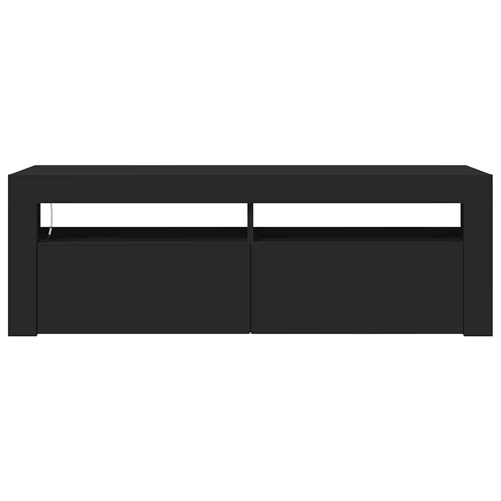TV-Schrank mit LED-Leuchten Schwarz 120x35x40 cm