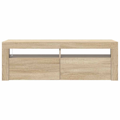 TV-Schrank mit LED-Leuchten Sonoma-Eiche 120x35x40 cm