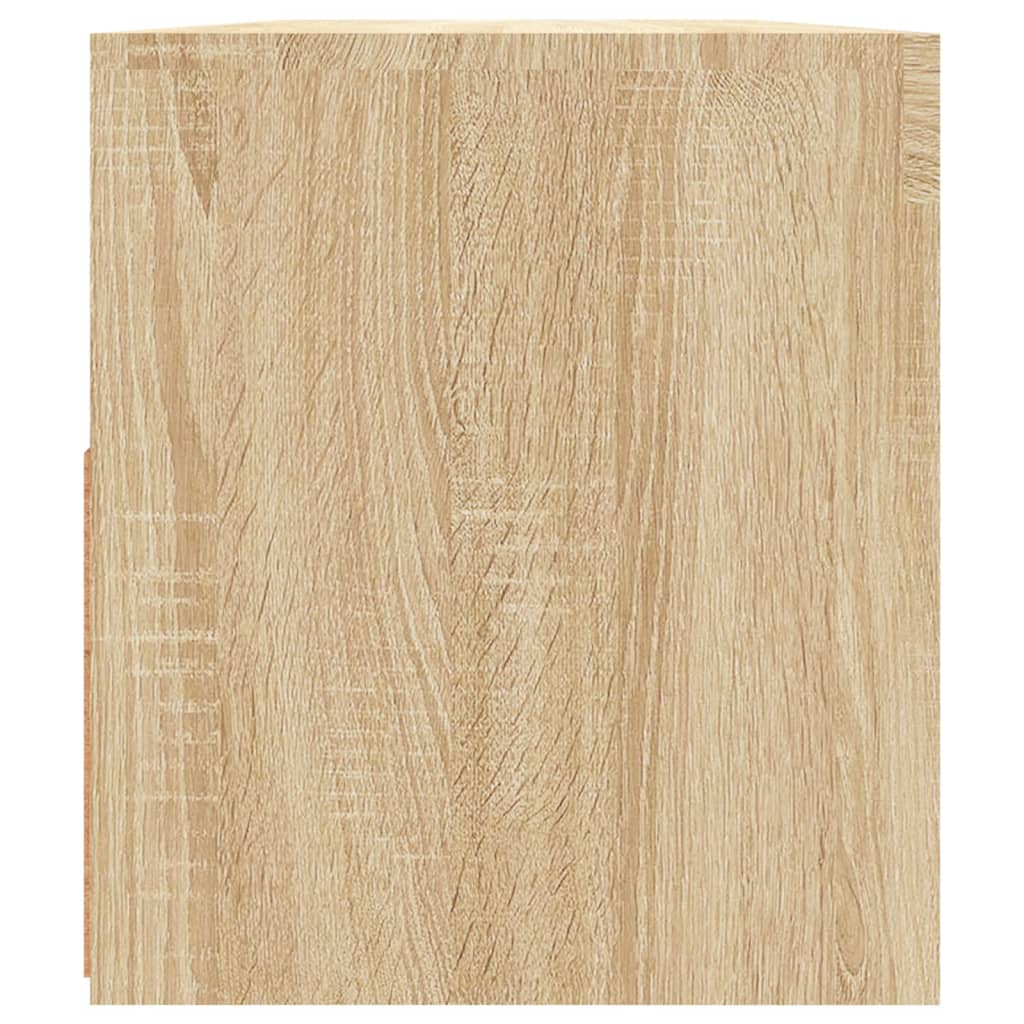 TV-Schrank mit LED-Leuchten Sonoma-Eiche 90x35x40 cm