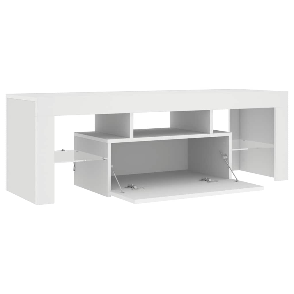 TV-Schrank mit LED-Leuchten Weiß 120x35x40 cm