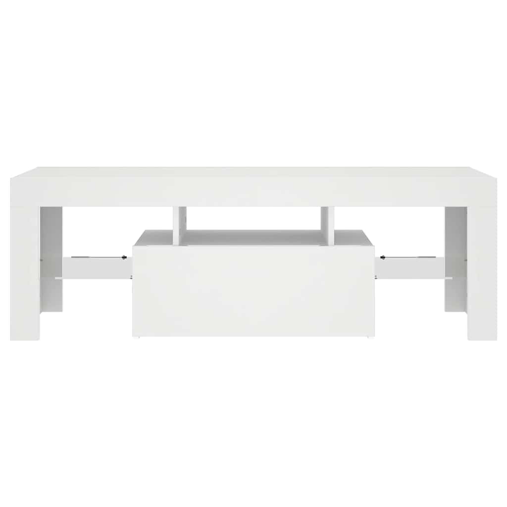 TV-Schrank mit LED-Leuchten Weiß 120x35x40 cm