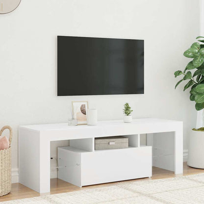 TV-Schrank mit LED-Leuchten Weiß 120x35x40 cm