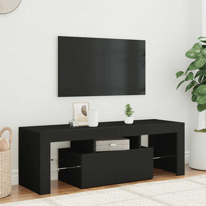 TV-Schrank mit LED-Leuchten Schwarz 120x35x40 cm
