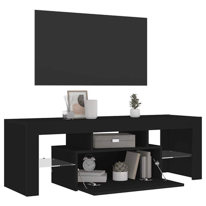 TV-Schrank mit LED-Leuchten Schwarz 120x35x40 cm