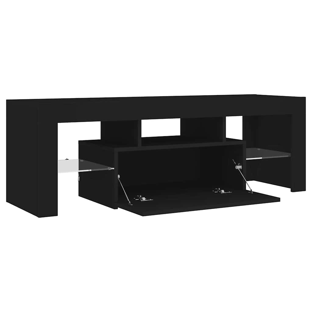 TV-Schrank mit LED-Leuchten Schwarz 120x35x40 cm