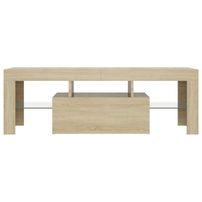 TV-Schrank mit LED-Leuchten Sonoma-Eiche 120x35x40 cm