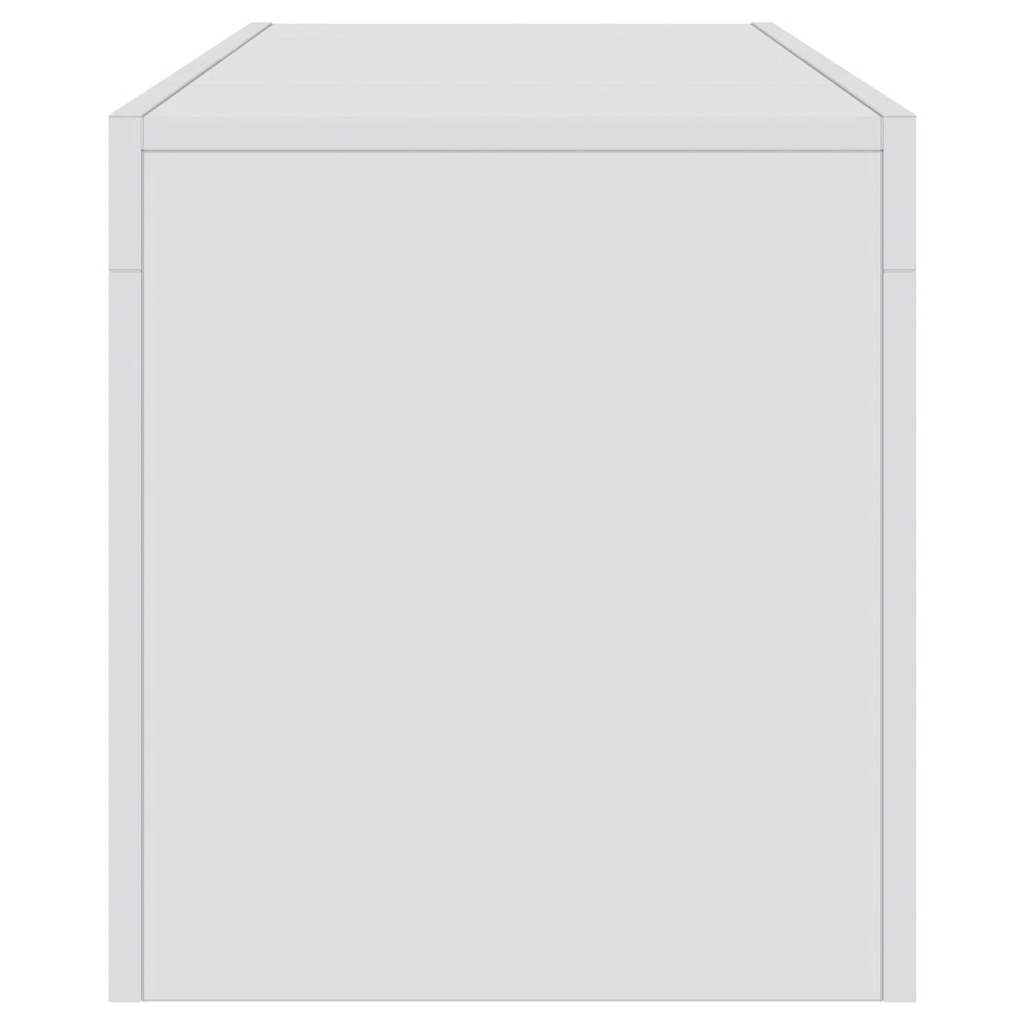 TV-Schrank mit LED-Leuchten Hochglanz-Weiß 120x35x40 cm