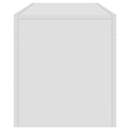 TV-Schrank mit LED-Leuchten Hochglanz-Weiß 120x35x40 cm