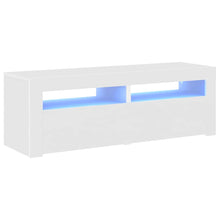 TV-Schrank mit LED-Leuchten Weiß 120x35x40 cm