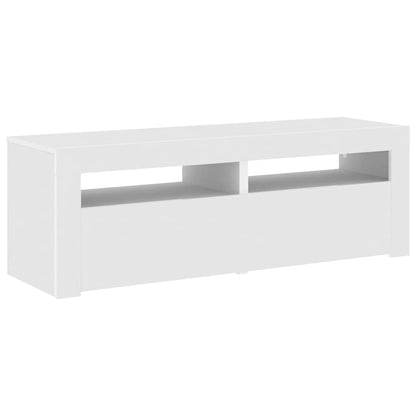 TV-Schrank mit LED-Leuchten Weiß 120x35x40 cm