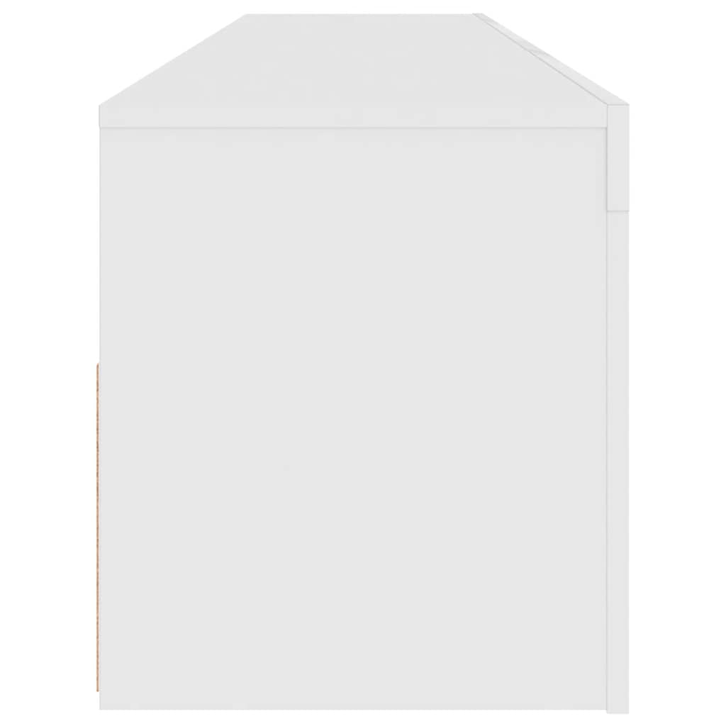 TV-Schrank mit LED-Leuchten Weiß 120x35x40 cm