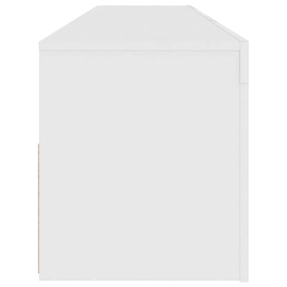 TV-Schrank mit LED-Leuchten Weiß 120x35x40 cm