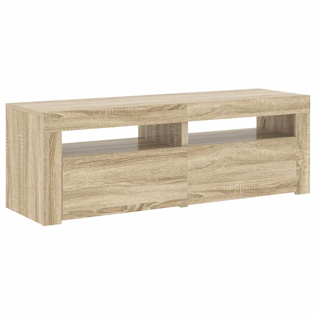 TV-Schrank mit LED-Leuchten Sonoma-Eiche 120x35x40 cm