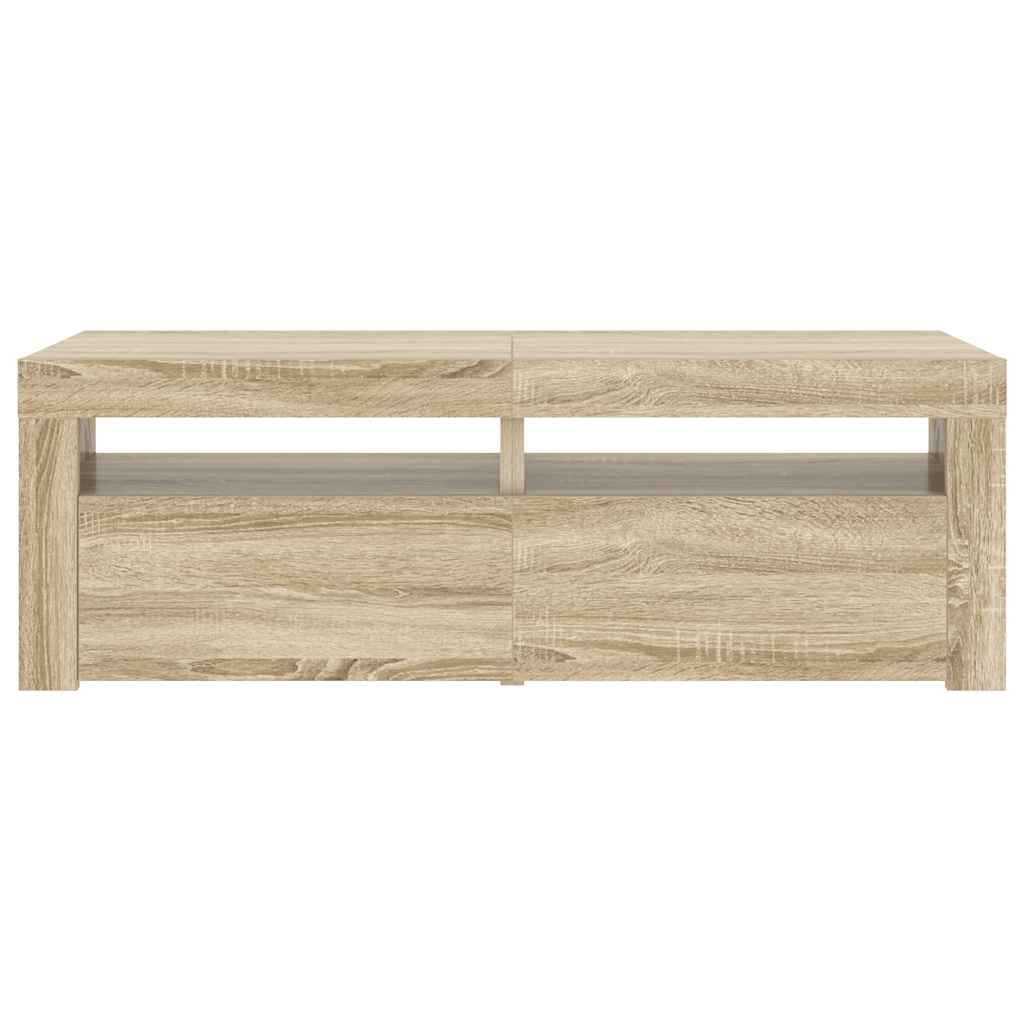 TV-Schrank mit LED-Leuchten Sonoma-Eiche 120x35x40 cm