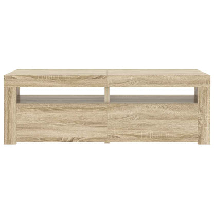 TV-Schrank mit LED-Leuchten Sonoma-Eiche 120x35x40 cm