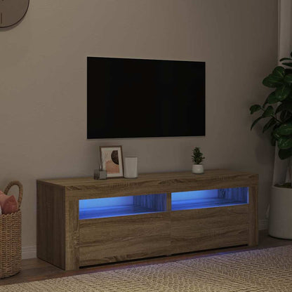 TV-Schrank mit LED-Leuchten Sonoma-Eiche 120x35x40 cm