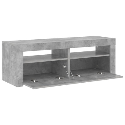 TV-Schrank mit LED-Beleuchtung Betongrau 120x35x40 cm