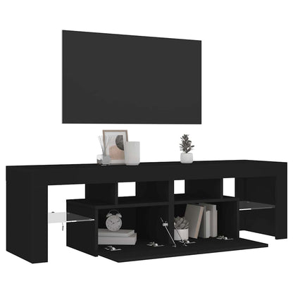 TV-Schrank mit LED-Beleuchtung Schwarz 140x36,5x40 cm