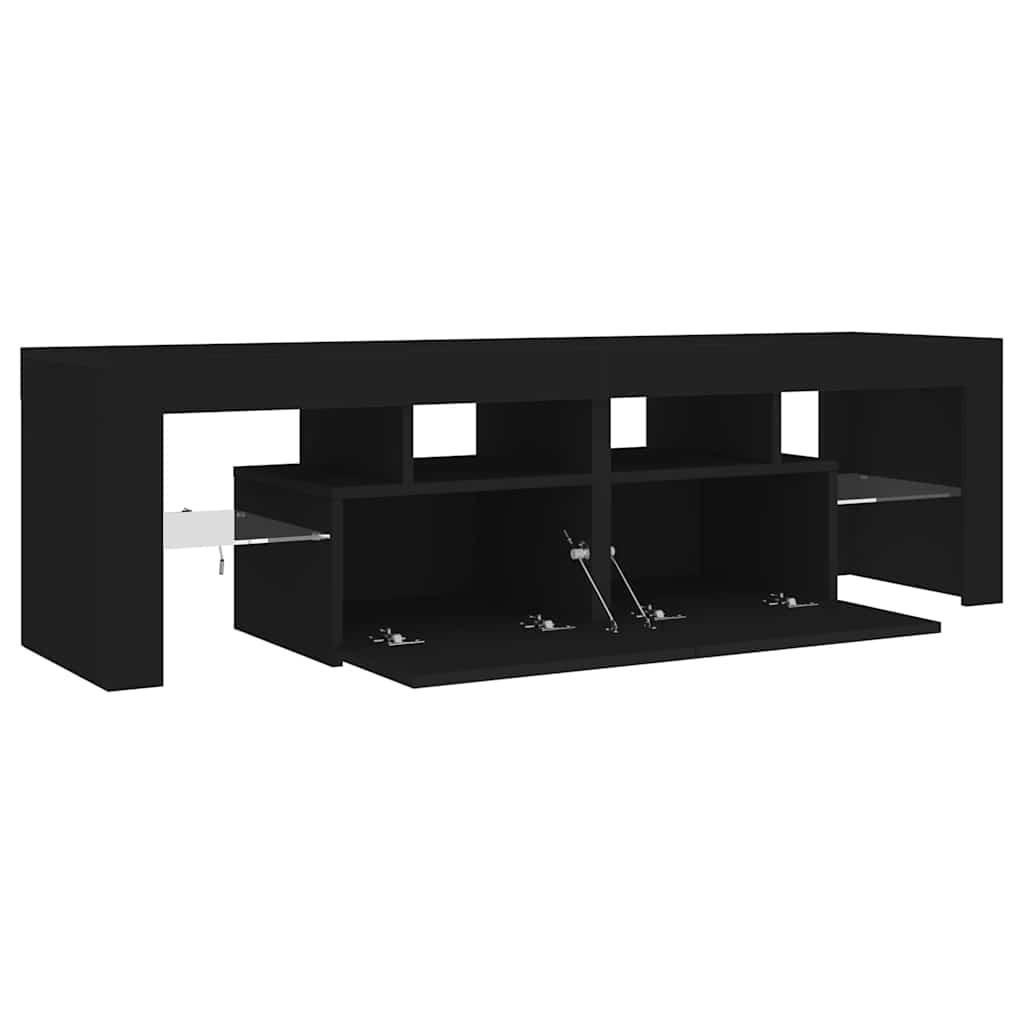 TV-Schrank mit LED-Beleuchtung Schwarz 140x36,5x40 cm