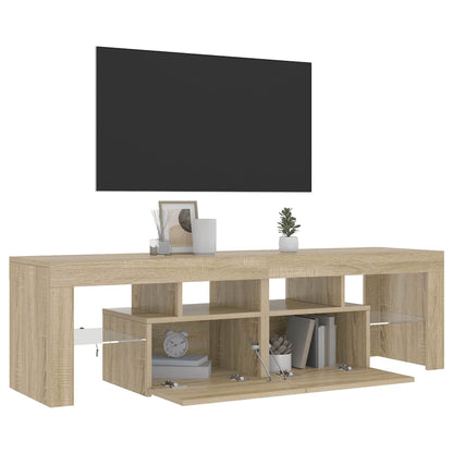 TV-Schrank mit LED-Beleuchtung Sonoma-Eiche 140x36,5x40 cm