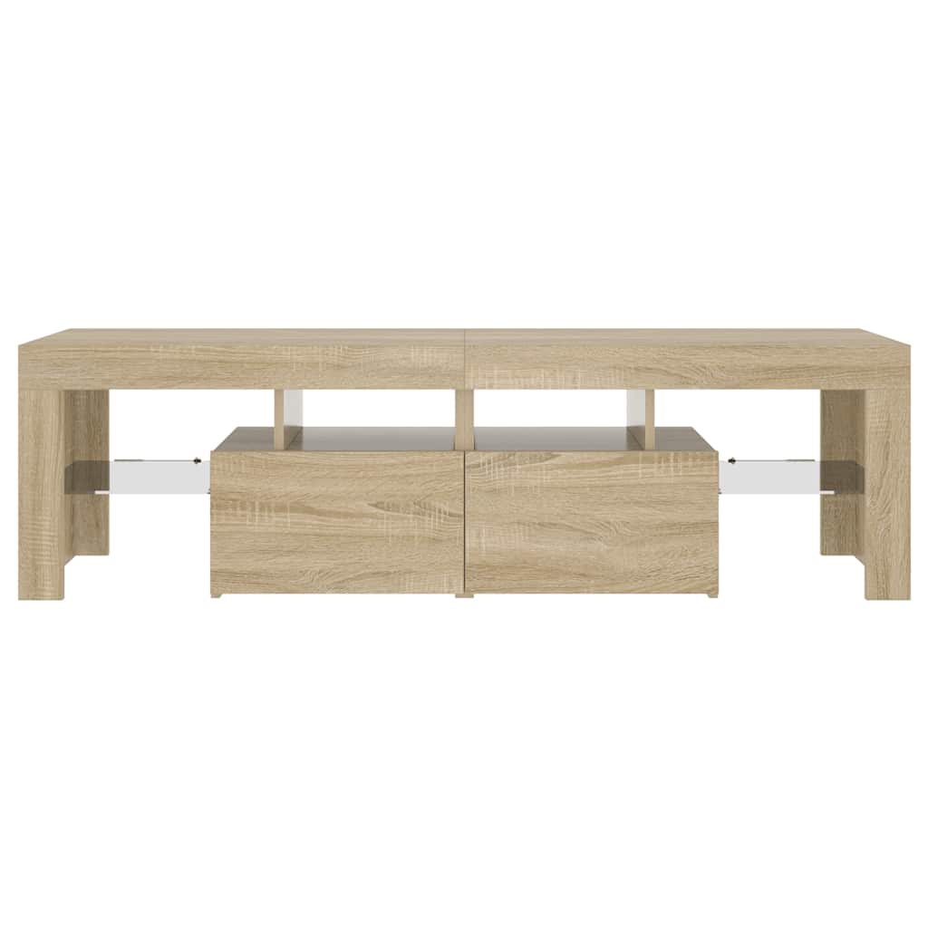 TV-Schrank mit LED-Beleuchtung Sonoma-Eiche 140x36,5x40 cm