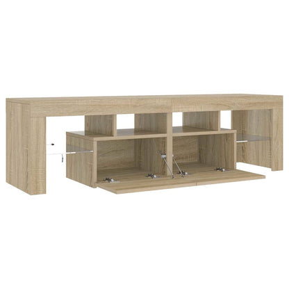 TV-Schrank mit LED-Beleuchtung Sonoma-Eiche 140x36,5x40 cm