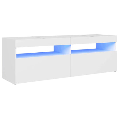 TV-Schrank mit LED-Leuchten Weiß 120x35x40 cm