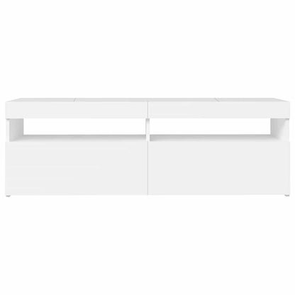 TV-Schrank mit LED-Leuchten Weiß 120x35x40 cm