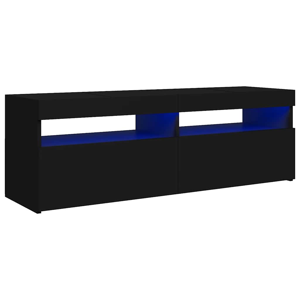 TV-Schrank mit LED-Leuchten Schwarz 120x35x40 cm