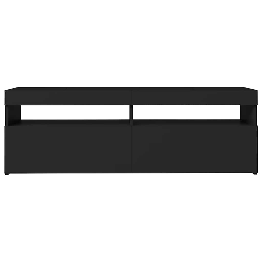 TV-Schrank mit LED-Leuchten Schwarz 120x35x40 cm