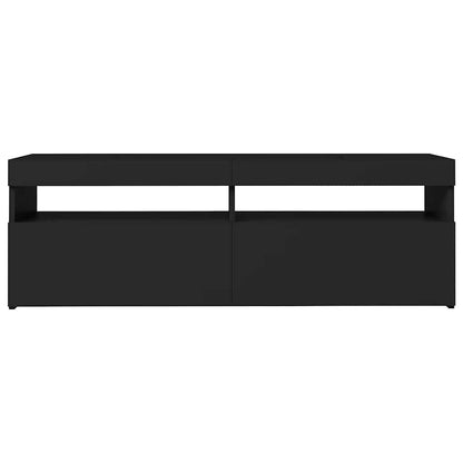 TV-Schrank mit LED-Leuchten Schwarz 120x35x40 cm