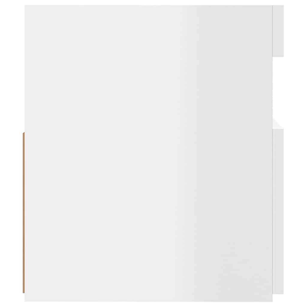 TV-Schrank mit LED-Leuchten Hochglanz-Weiß 120x35x40 cm