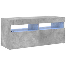 TV-Schrank mit LED-Leuchten Betongrau 90x35x40 cm