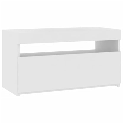 TV-Schrank mit LED-Leuchten Weiß 75x35x40 cm