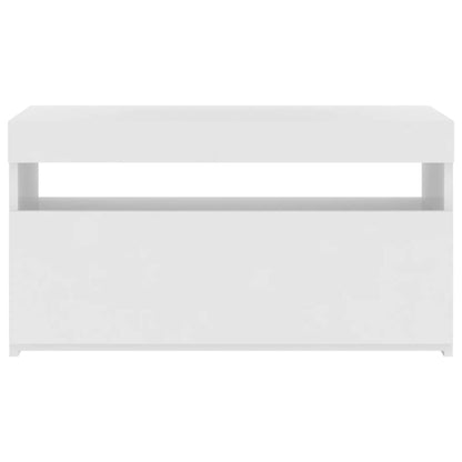 TV-Schrank mit LED-Leuchten Weiß 75x35x40 cm