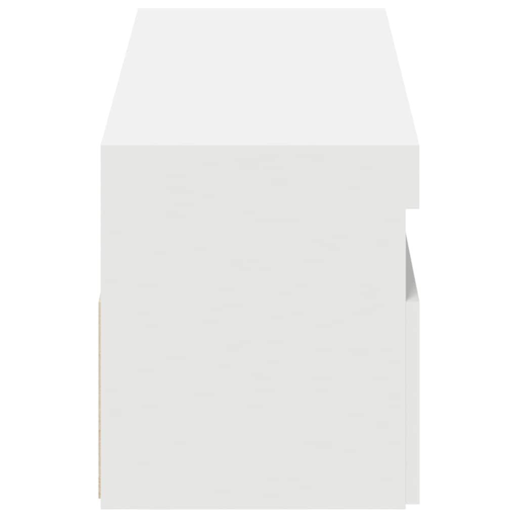 TV-Schränke mit LED-Leuchten 2 Stk. Weiß 60x35x40cm